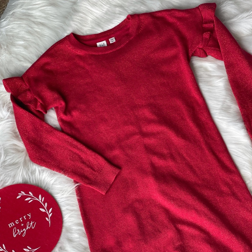 Gap Kids Girls Sparkly Sweater Dress